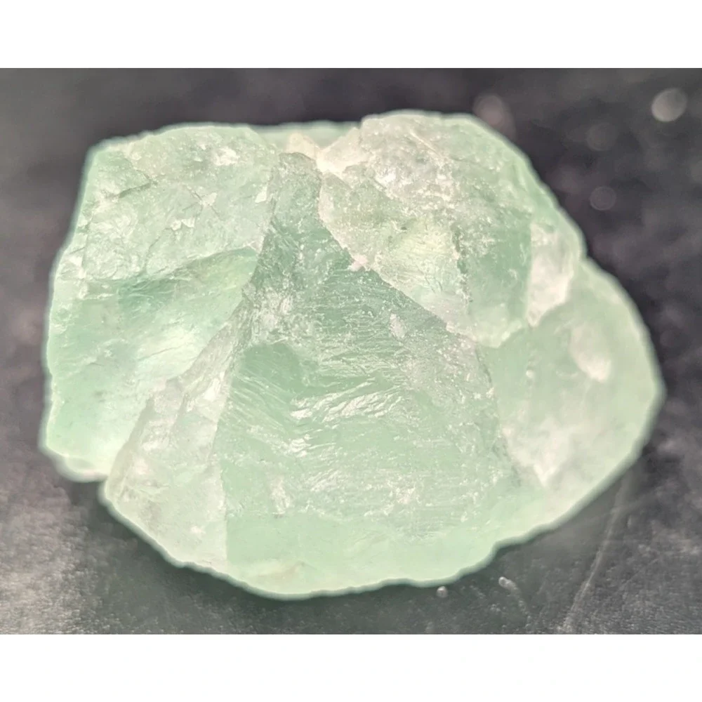 Natural Fluorite Crystal Specimen | Pale Green Quartz Cluster w/ UV Reaction - Picture 4 of 4